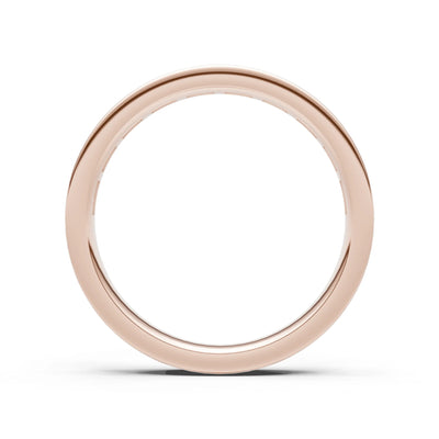 London Blue Topaz Emerald-Cut Channel Set Half Eternity Band