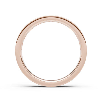 Peridot Emerald-Cut Channel Set Half Eternity Band