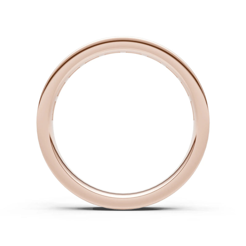 Peridot Emerald-Cut Channel Set Half Eternity Band