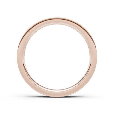 Emerald Emerald-Cut Channel Set Half Eternity Band