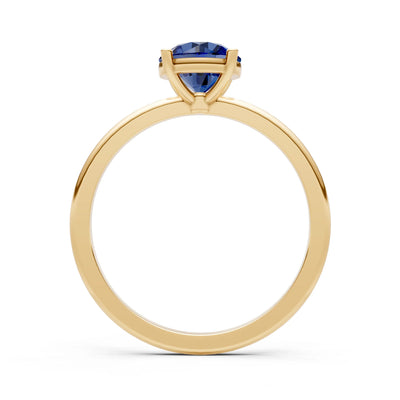 Classic Cathedral Solitaire Gemstone Engagement Ring, 1 Ctw