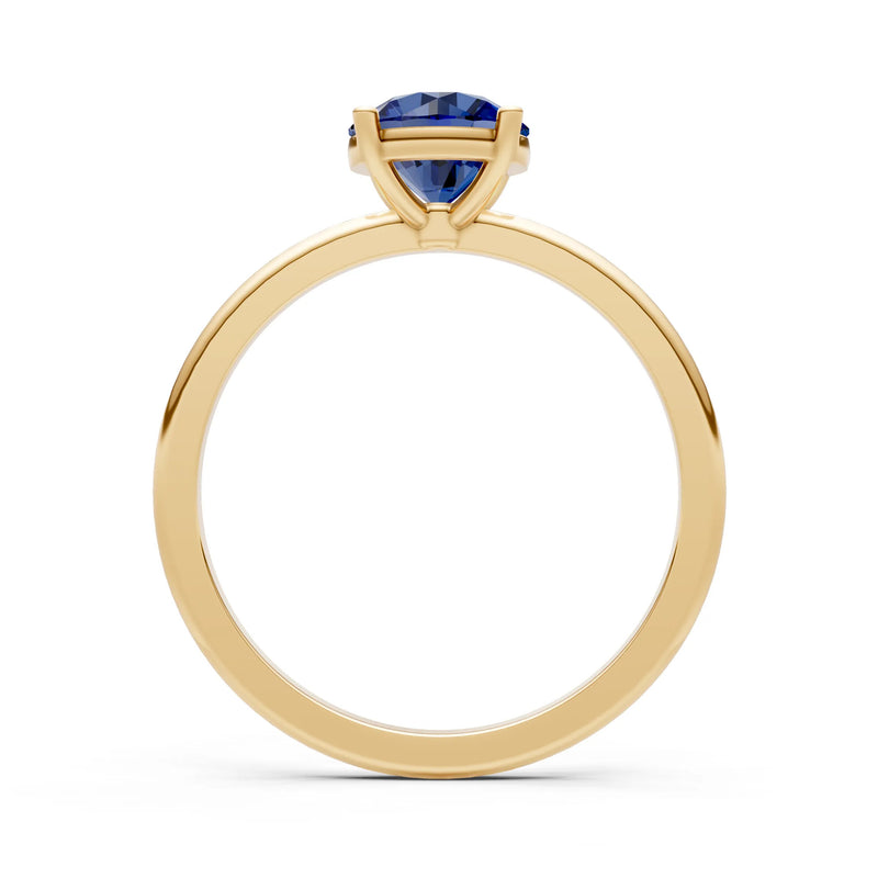 Classic Cathedral Solitaire Gemstone Engagement Ring, 1 Ctw