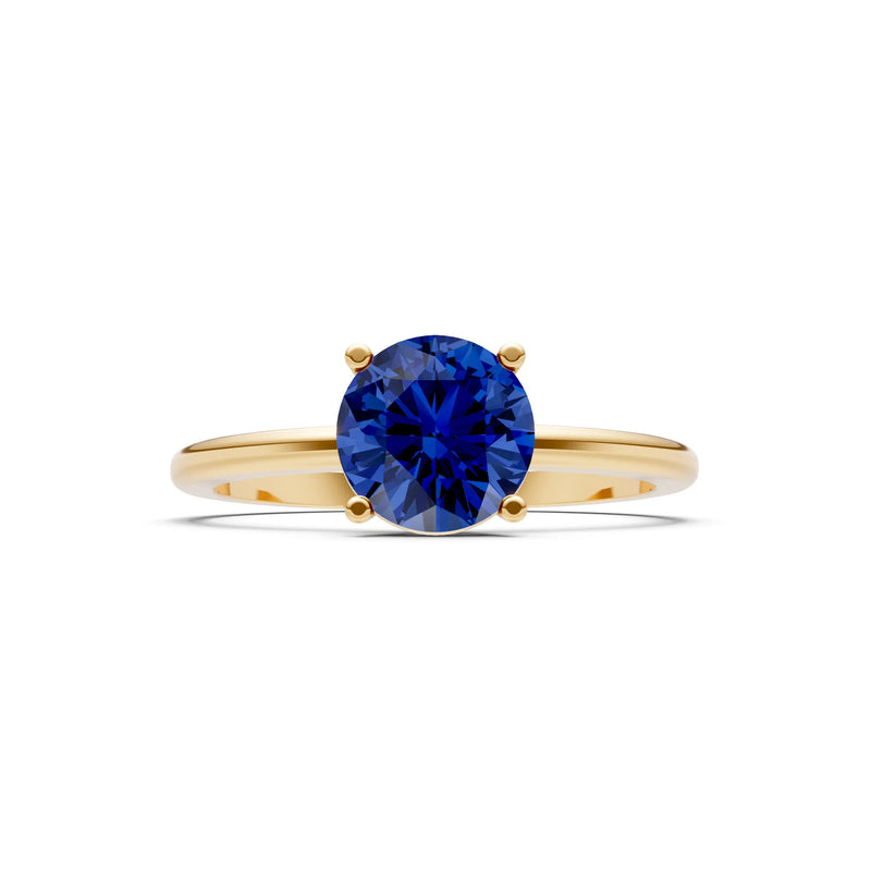 Classic Cathedral Solitaire Gemstone Engagement Ring, 1 Ctw