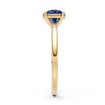 Classic Cathedral Solitaire Gemstone Engagement Ring, 1 Ctw