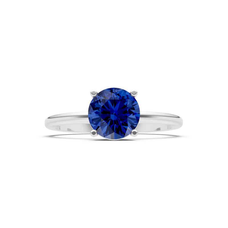 Classic Cathedral Solitaire Gemstone Engagement Ring, 1 Ctw