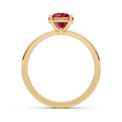 Classic Cathedral Solitaire Gemstone Engagement Ring, 1 Ctw