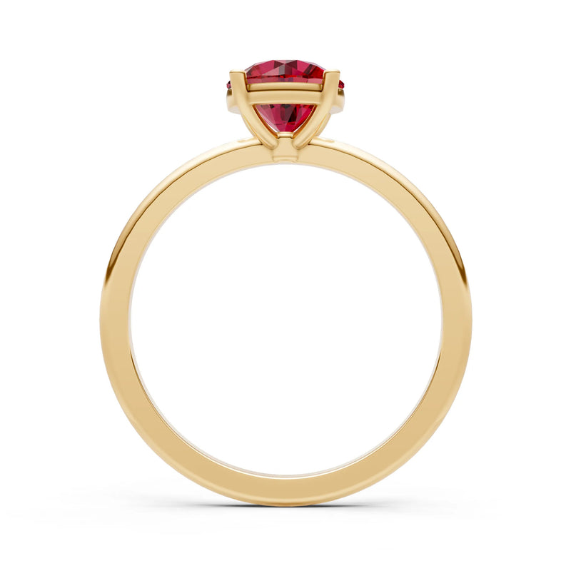 Classic Cathedral Solitaire Gemstone Engagement Ring, 1 Ctw