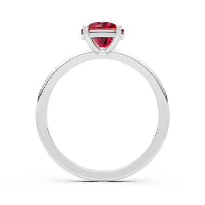 Classic Cathedral Solitaire Gemstone Engagement Ring, 1 Ctw
