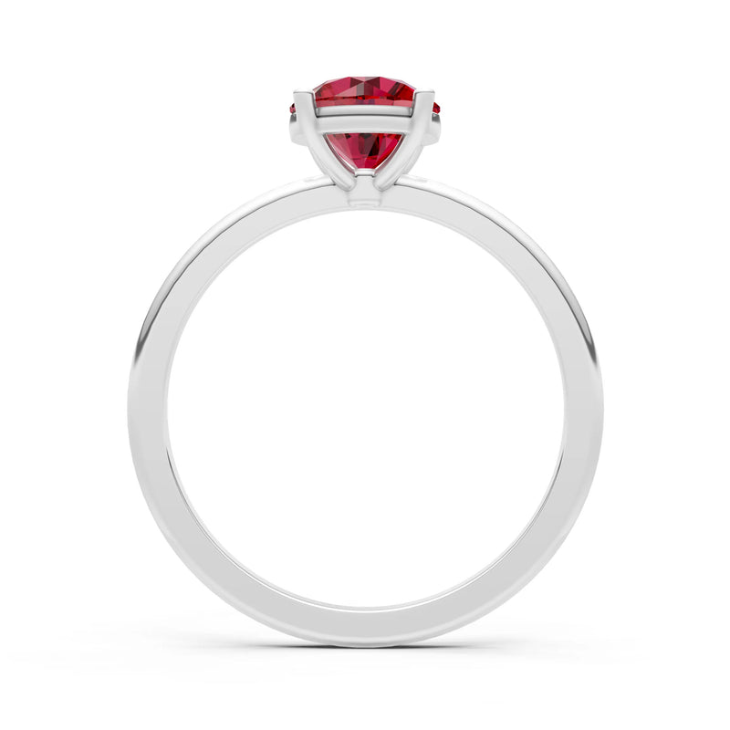 Classic Cathedral Solitaire Gemstone Engagement Ring, 1 Ctw
