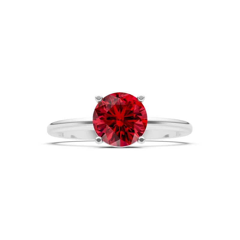 Classic Cathedral Solitaire Gemstone Engagement Ring, 1 Ctw