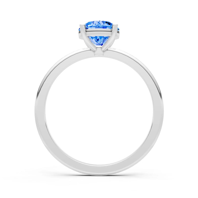 Classic Cathedral Solitaire Gemstone Engagement Ring, 1 Ctw