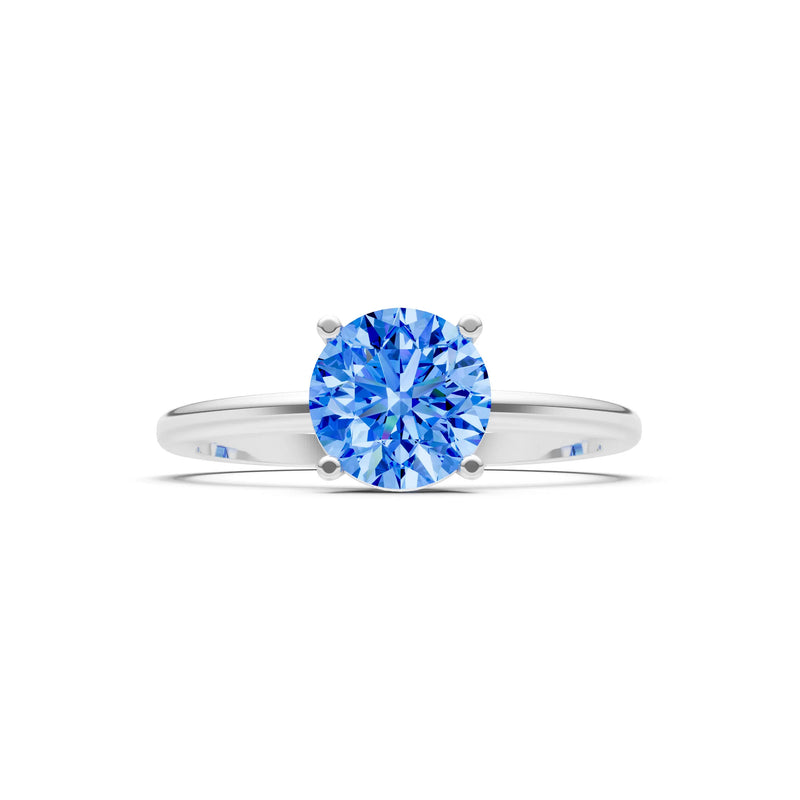 Classic Cathedral Solitaire Gemstone Engagement Ring, 1 Ctw