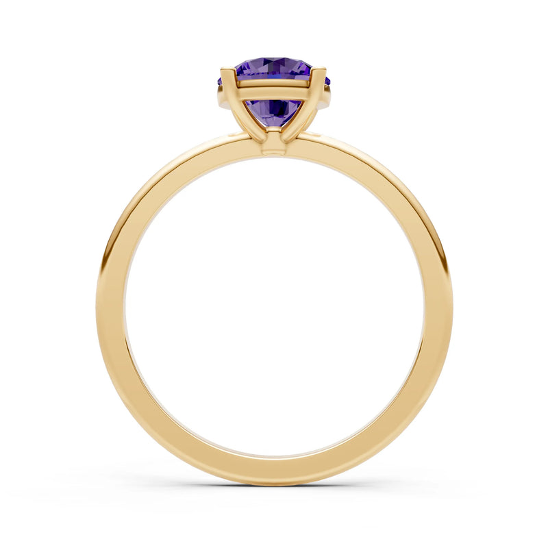 Classic Cathedral Solitaire Gemstone Engagement Ring, 1 Ctw