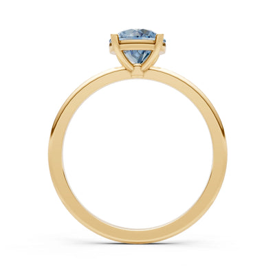 Classic Cathedral Solitaire Gemstone Engagement Ring, 1 Ctw