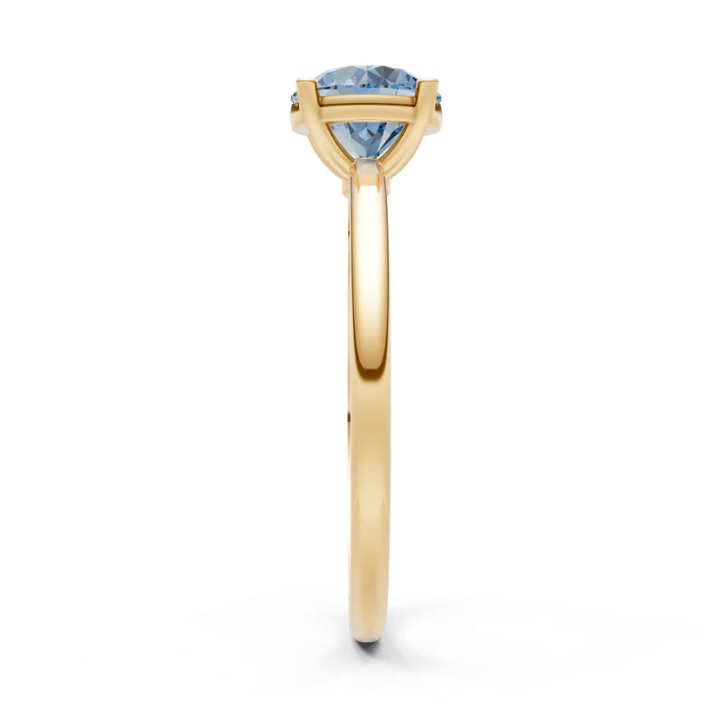 Classic Cathedral Solitaire Gemstone Engagement Ring, 1 Ctw