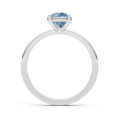 Classic Cathedral Solitaire Gemstone Engagement Ring, 1 Ctw