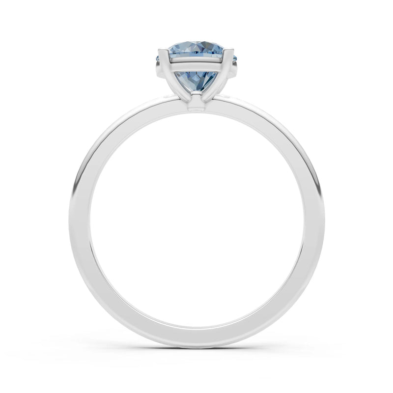 Classic Cathedral Solitaire Gemstone Engagement Ring, 1 Ctw