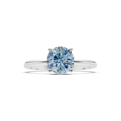 Classic Cathedral Solitaire Gemstone Engagement Ring, 1 Ctw