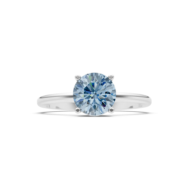 Classic Cathedral Solitaire Gemstone Engagement Ring, 1 Ctw