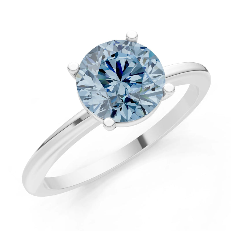 Classic Cathedral Solitaire Gemstone Engagement Ring, 1 Ctw