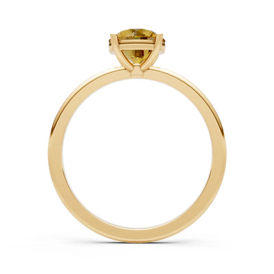 Classic Cathedral Solitaire Gemstone Engagement Ring, 1 Ctw