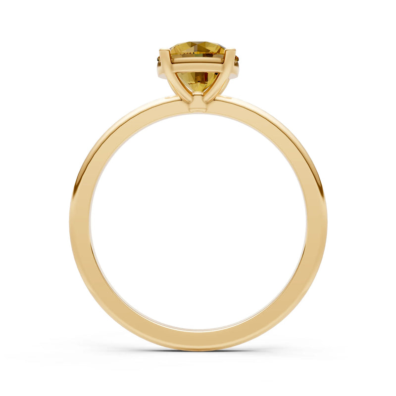 Classic Cathedral Solitaire Gemstone Engagement Ring, 1 Ctw