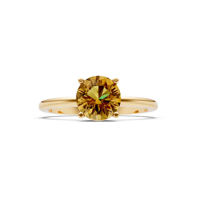 Classic Cathedral Solitaire Gemstone Engagement Ring, 1 Ctw