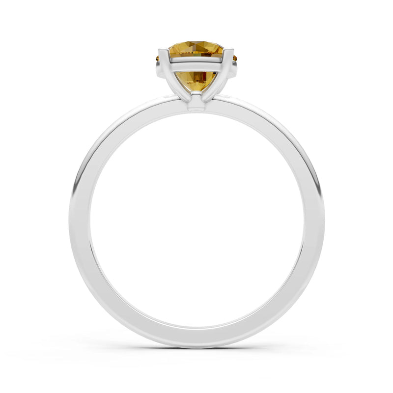 Classic Cathedral Solitaire Gemstone Engagement Ring, 1 Ctw