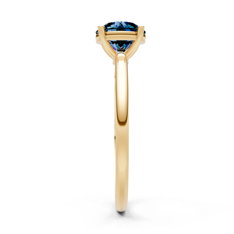 Classic Cathedral Solitaire Gemstone Engagement Ring, 1 Ctw