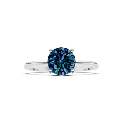 Classic Cathedral Solitaire Gemstone Engagement Ring, 1 Ctw
