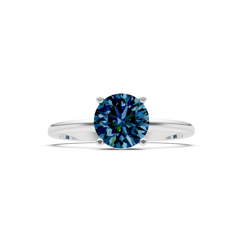 Classic Cathedral Solitaire Gemstone Engagement Ring, 1 Ctw