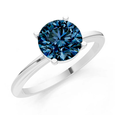 Classic Cathedral Solitaire Gemstone Engagement Ring, 1 Ctw