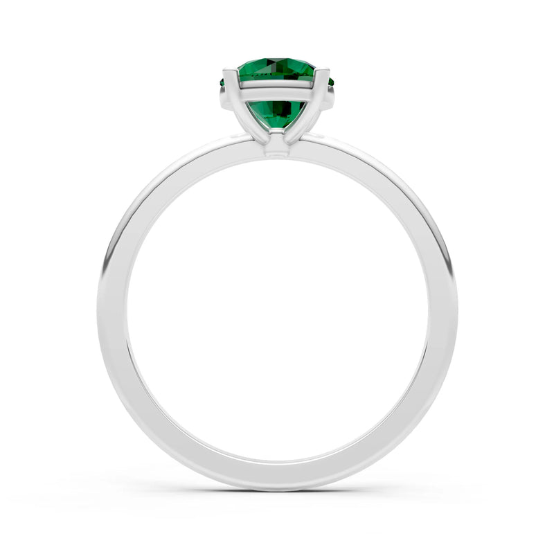 Classic Cathedral Solitaire Gemstone Engagement Ring, 1 Ctw