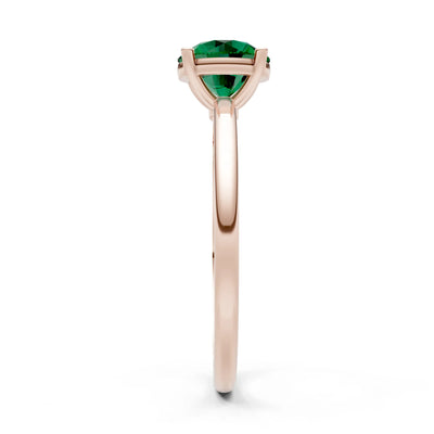 Classic Cathedral Solitaire Gemstone Engagement Ring, 1 Ctw