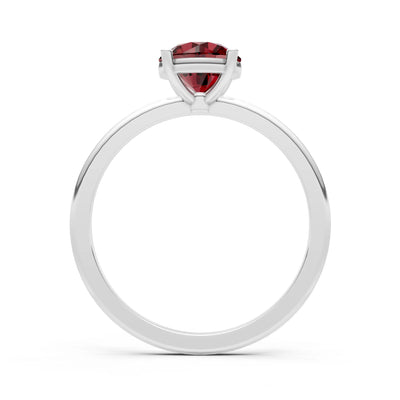 Classic Cathedral Solitaire Gemstone Engagement Ring