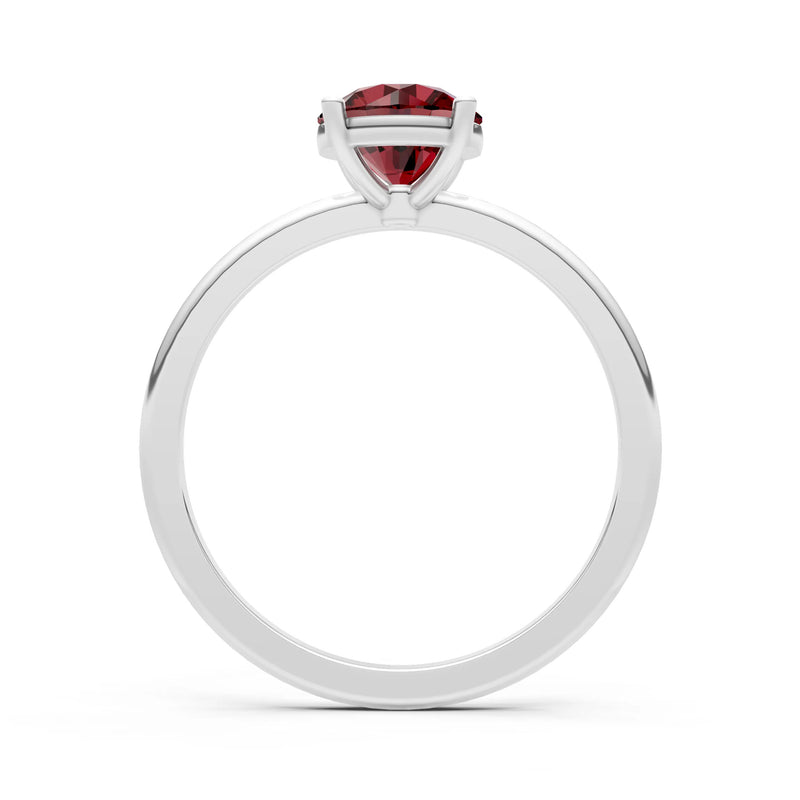 Classic Cathedral Solitaire Gemstone Engagement Ring