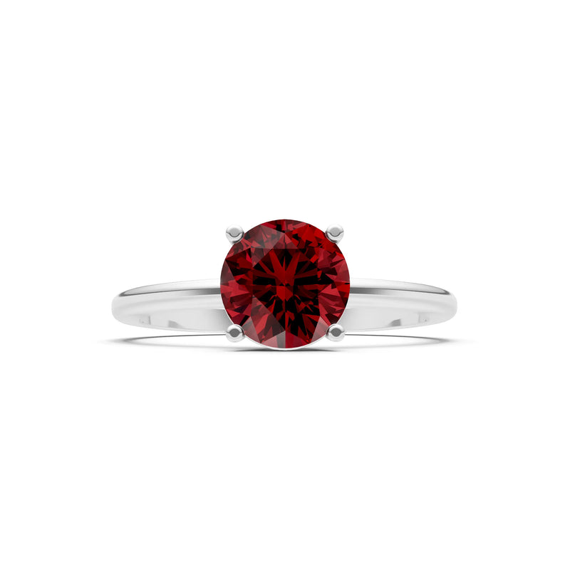 Classic Cathedral Solitaire Gemstone Engagement Ring