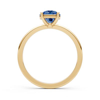 Classic Cathedral Solitaire Gemstone Engagement Ring, 1 Ctw