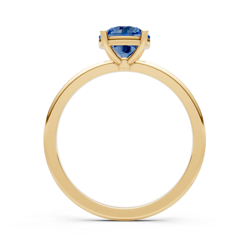 Classic Cathedral Solitaire Gemstone Engagement Ring, 1 Ctw