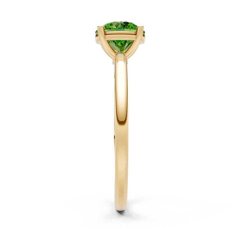 Classic Cathedral Solitaire Gemstone Engagement Ring, 1 Ctw