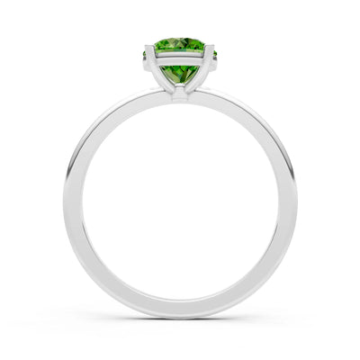 Classic Cathedral Solitaire Gemstone Engagement Ring, 1 Ctw
