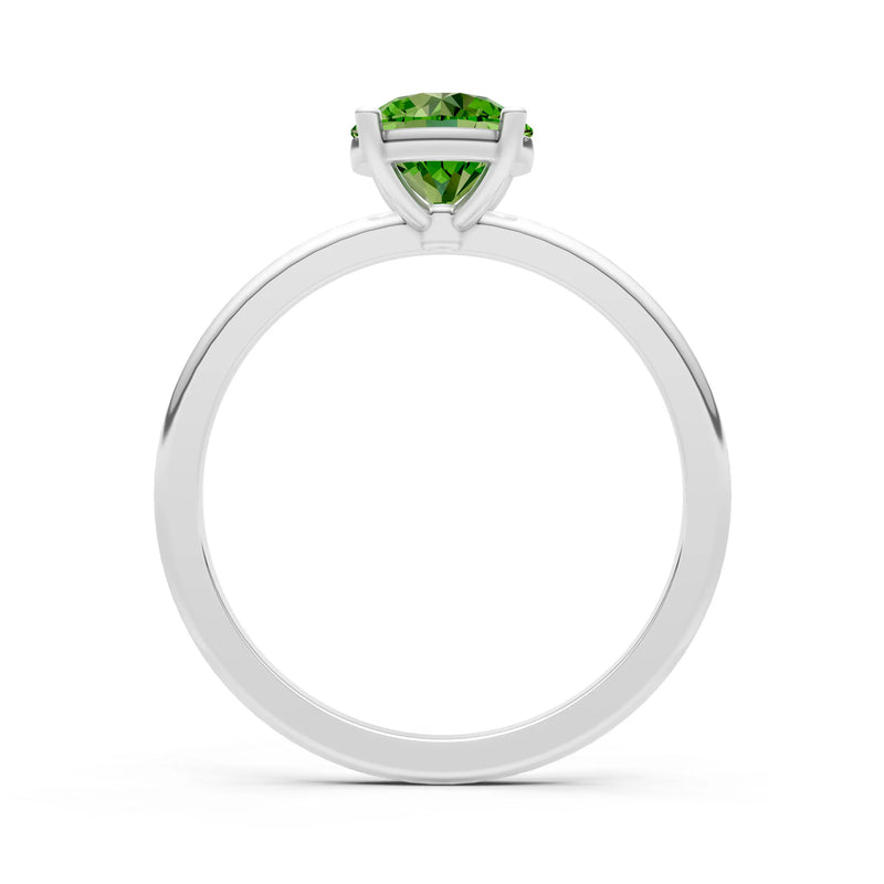 Classic Cathedral Solitaire Gemstone Engagement Ring, 1 Ctw