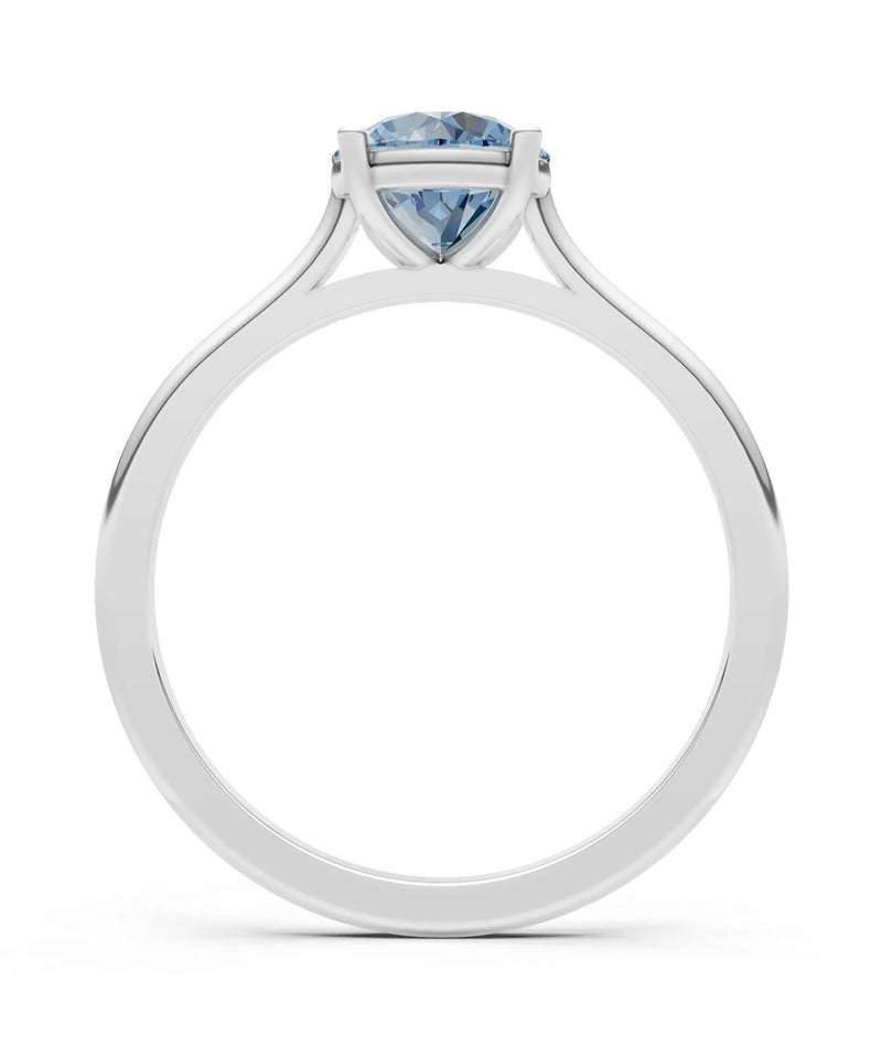 Round Cut Gemstone Solitaire Gold Ring