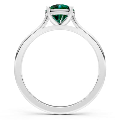 Round Cut Gemstone Solitaire Gold Ring
