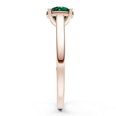 Round Cut Gemstone Solitaire Gold Ring
