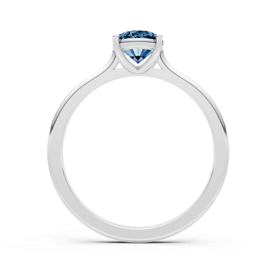 Created Alexandrite Oval 8x6mm Normal 4 Prong Solitaire 8x6 mm Oval Shape Engagement Ring Cathedral Setting