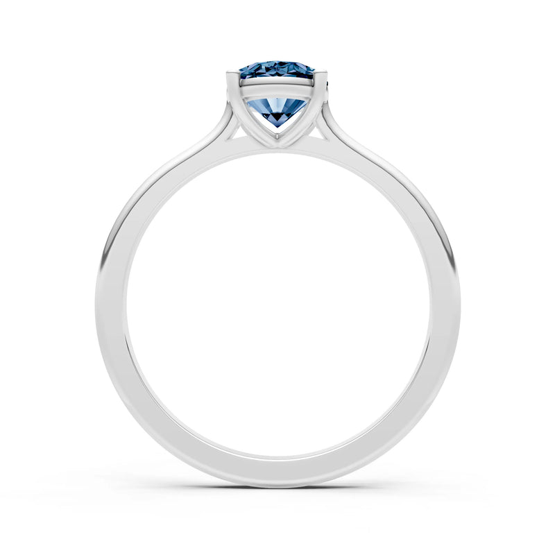 Created Alexandrite Oval 8x6mm Normal 4 Prong Solitaire 8x6 mm Oval Shape Engagement Ring Cathedral Setting