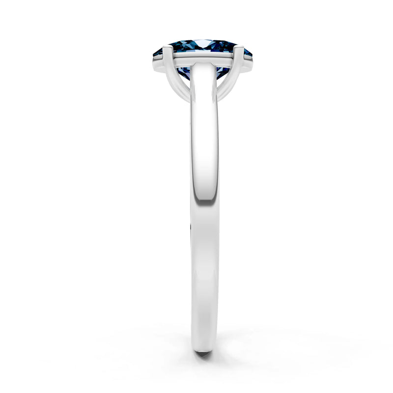 Created Alexandrite Oval 8x6mm Normal 4 Prong Solitaire 8x6 mm Oval Shape Engagement Ring Cathedral Setting
