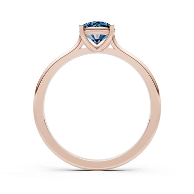 Created Alexandrite Oval 8x6mm Normal 4 Prong Solitaire 8x6 mm Oval Shape Engagement Ring Cathedral Setting