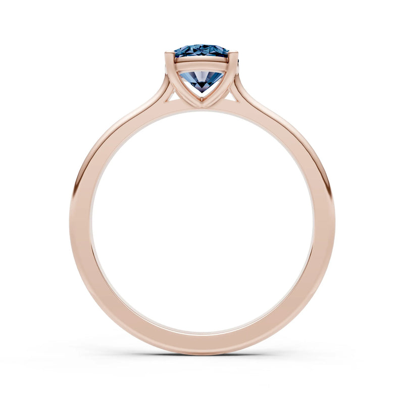 Created Alexandrite Oval 8x6mm Normal 4 Prong Solitaire 8x6 mm Oval Shape Engagement Ring Cathedral Setting